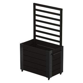 Cubic blomsterkasse m/espalier og hjul - 87×50×155 cm